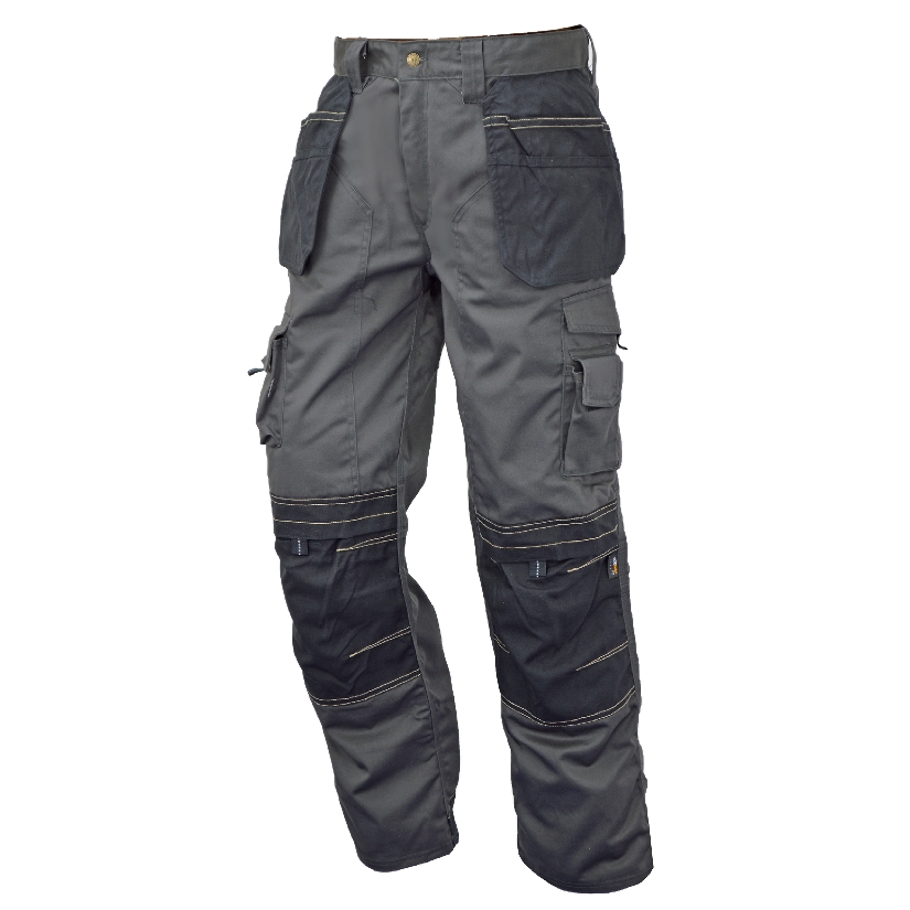 Apache Heavy Duty Work Trousers, grey/black - Landmark Trading
