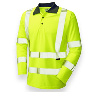 Hi-Vis long sleeve poloshirt, yellow