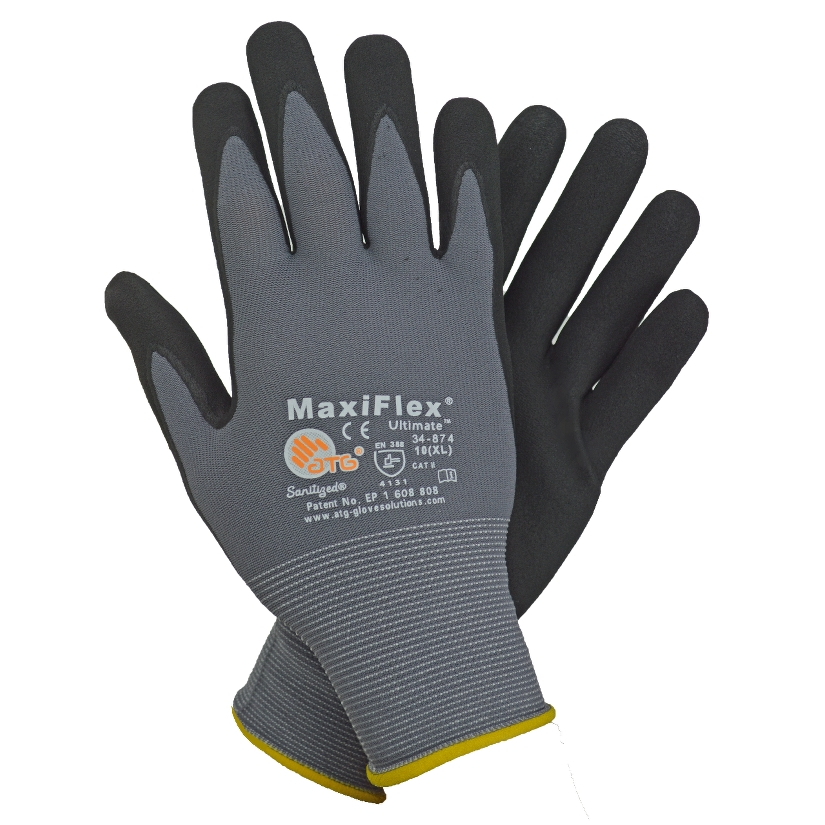 Maxiflex Ultimate Gloves - Black & Grey