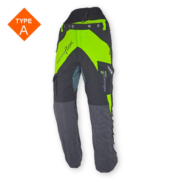 Breatheflex Chainsaw Trousers, Lime, Class 1, Lime, Type A