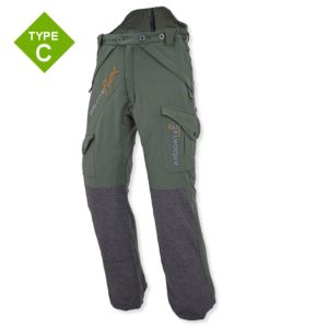 Breatheflex Chainsaw Protection Trousers, Olive green, Type C