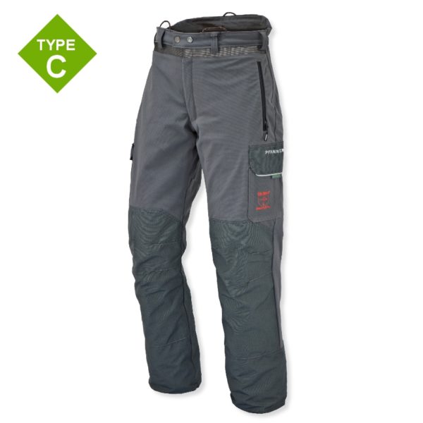 Pfanner Arborist Chainsaw Protective Trousers, Grey, Type C