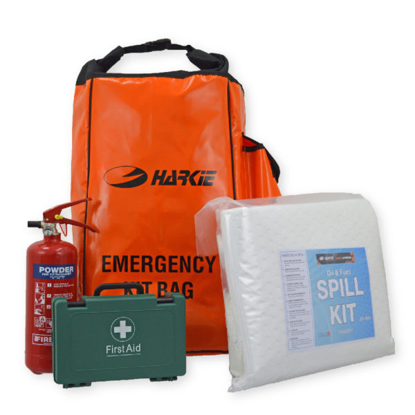 Harkie emergency kit bag, with contents
